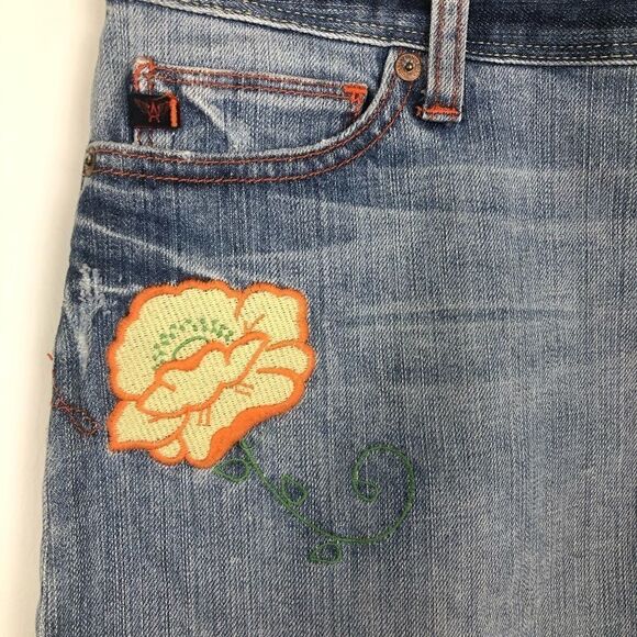 Double A denim mini skirt raw hem - Picture 2 of 6